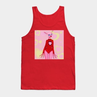 Pink Hearts Alien Tank Top